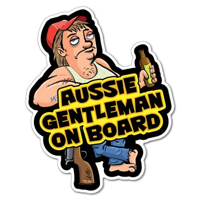 Aussie Gentleman On Board Sticker Aussie Car Flag 4x4 Funny Ute #6234EN