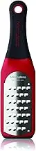 Microplane Artisan Series Extra Coarse Grater - Stainless Steel Blade | Soft Touch Ergonomic Handle | Rubber Feet |Dishwasher Safe | Perfect for Soft Cheeses, Vegetables, and Citrus Zesting | Red