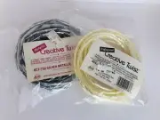 SEALED Lot of 2 Vintage Creative Twist Silver Metallic Iridescent Cording Ribbon
