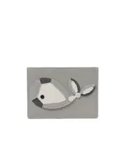 leather card holder One size White