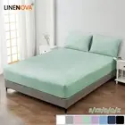 Luxury 100% Cotton Soft Bed Fitted Sheet Single/Double/Queen/King Size 40cm Deep