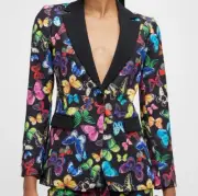 Alice + Olivia Macey Butterfly Notch Collar Fitted Blazer Jacket! Size 0/2 NWT