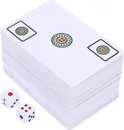 KOMBIUDA Mahjong Card Game Set 1 Set Chinese Style Cards Easy to Carry for Mahjong Enthusiasts