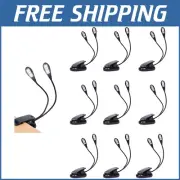 Adjustable LED Music Stand Lights - Dual Arm, Non-Flicker, 4 Brightness Features