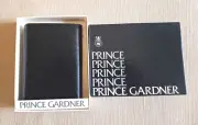 Vintage Mens Prince Gardner Cowhide Tri Fold Black Wallet-NIB