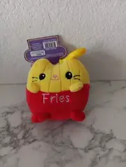 Cuddle Crew -French Fries Plush Keychain Backpack Clips New
