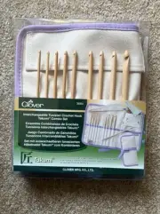 Clover Interchangeable Tunisian Crochet Hook Takumi Combo Set Kit Model 3684 New