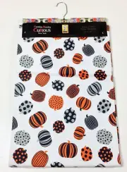 Halloween Striped & Dot Pumpkins 90" Table Runner by Designer Cynthia Rowley