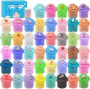 45pcs Butter Slime Kit with Charms for Kids Stress Relief Creative Play