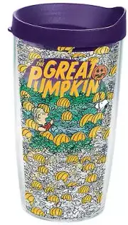 Tervis Tumbler Its the Great Pumpkin Charlie Brown Snoopy Linus 16oz NEW Peanuts