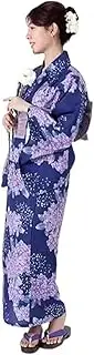 [DYZANOROKY] Yukata Kimono, Women's, Women's, Kimono, Obi, Tie Obi, Clogs, 2-piece Set, Breathable, Classic, Cute, Wrinkle-Resistant, Japanese Style, Floral Pattern, Event, Summer Festival, Fireworks