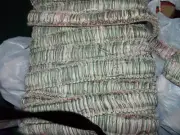 1 Yard Dark Green Pink Cream Brush Fringe Trim