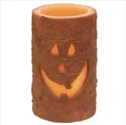6" Jack O Lantern Timer Pillar Candle Halloween