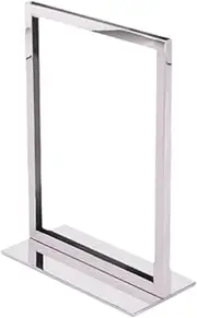 Folpus Poster Board Stand Display Stand Frame Lightweight Sign Rack Displayed Note Holder Portable Sign Holder Price Tag Holder, A5 Silver