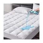Goose Feathers Down Mattress Pad, Quilted King Size Mattress Protector Waterp...