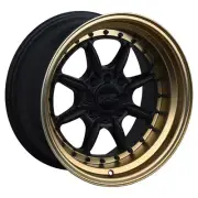 XXR 002.5 15x8 4x100/4x114.3 +20ET 73.1CB Flat Black / Bronze Lip Wheel