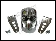 New Chopper Bobber Skull Headlight With Light In Eyes Fit For Triumph BSA