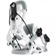 2025 Nidecker FLOW Fuse White Snowboard Bindings Large (8-11)