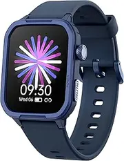 Kids Fitness Tracker Smartwatch for Girls Boys, Kids Smart Watch Idea for 6-16 Years Old with Sleep Mode 20 Sports Modes APP Alarm Clock Music Control Pedometer, Birthday for Boys Girls (Blue)