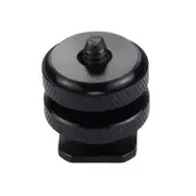 4 Pcs Reinforced Hot Shoe 1/4 inch Screw Adapter with Double Nut for DSLR Cameras