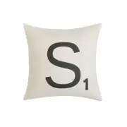 Letter-S1 With Feather Down Insert Pillow