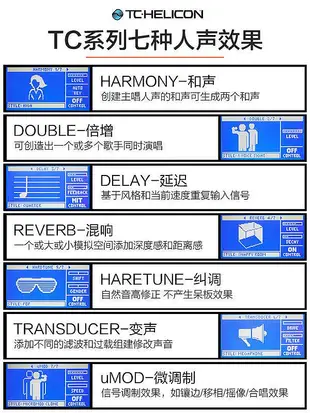 創客優品 【新品推薦】TC-Helicon VoiceLive Play acoustic民謠電木吉他彈唱人聲效果器 YP2731