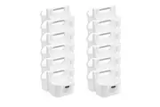 12x Boxsweden 2-Compartment Bathroom Caddy Carry Storage Organiser 25x21cm White