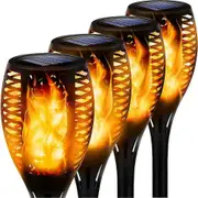 Outdoor Solar Garden Light, Ip66 Waterproof Solar Torch Flames Lamp Path Patio Yard Solar Lamp-four Pack