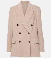 [Brunello Cucinelli] Brunello Cucinelli Double-breasted blazer AU 14 beige