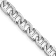 Solid 14K White Gold 8.25 inch 6.5mm Hand Polished Fancy Anchor Link with Fancy Lobster Clasp Bracelet