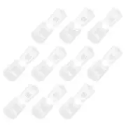 10Pcs Nylon Cord End Tips Zipper Pull Cord Stopper Ends Lock (19x13mm, Clear)