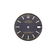 Rolex Dial Midsize Datejust Black w/ Gold Markers 2035 2135 6800 68000