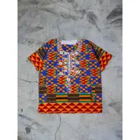 在飛比找蝦皮購物優惠-African Wax Print Shirt 非洲蠟印幾何