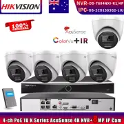 Hikvison DS-7604NXI-K1/4P NVR 8MP colorVu POE Mic Security IP Camera System lot