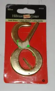 Hillman 4 Inch Brass Nail On House Mailbox Numbers, eight 8 847050