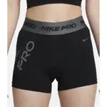 NIKE PRO 女款中腰 3" 圖樣短褲 緊身褲 緊身短褲 束褲 吸濕排汗 FB5449-010 黑