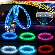4X Chasing 72LED RGB Flow Wheel 5050SMD Lights Ring Rim Fit Truck Car Set DIY (for: Porsche)