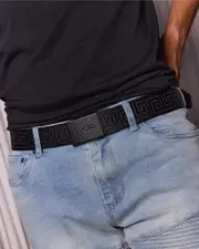 [Lucid] Lucid Men's Pattern Web Belt in Black One Size Black