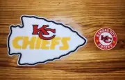 10" and 3" Chiefs chenille and embroidered iron on patches. No sewing needed