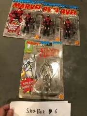 (4) 1994 Toy Biz Marvel Super Heroes Daredevil Silver Surfer Figure