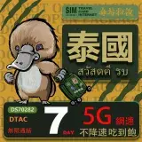 在飛比找遠傳friDay購物優惠-【鴨嘴獸 旅遊網卡】泰國7日吃到飽不降速 支援5G網速 泰國