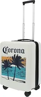 [Ful] Corona 22.5 Inch Carry On Luggage, Hardshell Rolling Suitcase with Spinner Wheels, White