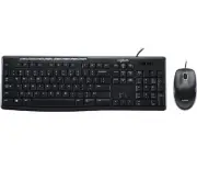 Logitech Wired Keyboard & Mouse Combo, Desktop MK200, Black, USB 14LT-CKB-MK200