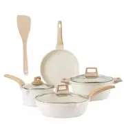 8 Piece Kitchen Induction Cookware Set Nonstick Pots and Pans Non Stick Cooking