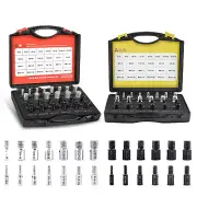 26pcs Nut/Bolt Thread Checker Inch & Metric Sizes Bolt/Nut Identifier Gauge Kit