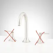 Signature Hardware 466424 Lentz 1.2 GPM Widespread Bathroom Faucet *LESS HANDLES