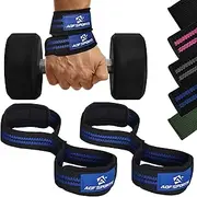 AQF Weight Lifting Straps Figure 8 with Padded Cuff Wrist support Training Gym Straps Hand bar Grip Gloves Support Workout