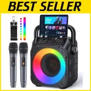 Wireless Microphone Karaoke System with TWS, USB Support & Long Battery Life