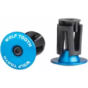 Wolf Tooth Alloy Bar End Plugs Blue