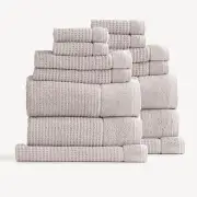 Renee Taylor Cambridge Textured 14 Piece Pumice Stone Towel Pack